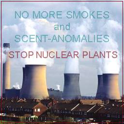 Nuclear plant's high towers are chimneys.