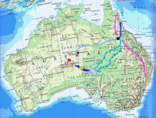 The map is height map : green on the map refers to low elevation.