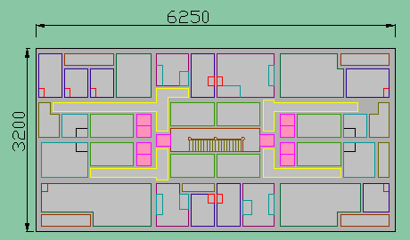 Balcony is in correct place only in top-lett flat.