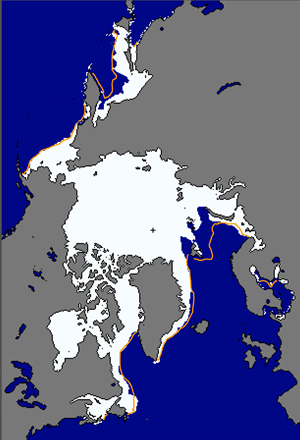 Polar Sea Ice cover in February 18th 2014