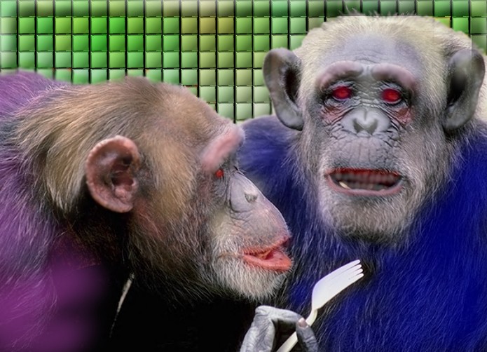 Two cousins . . . tuned for the kisses.